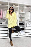 Жіночий жовтий светр джемпер оверсайз із м'якої пряжі (Туреччина), фото 3