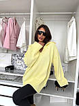 Жіночий жовтий светр джемпер оверсайз із м'якої пряжі (Туреччина), фото 5