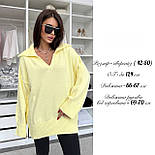 Жіночий жовтий светр джемпер оверсайз із м'якої пряжі (Туреччина), фото 7