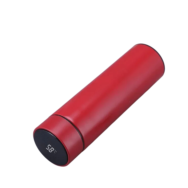 Термос з індикатором температури червоний 500мл із нержавіючої сталі 304, фото 1