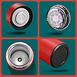 Термос з індикатором температури червоний 500мл із нержавіючої сталі 304, фото 2