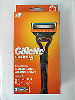 Верстат для гоління чоловічий Gillette Fusion 5 (джилет ф'южен 5 станок + 2 картриджі)