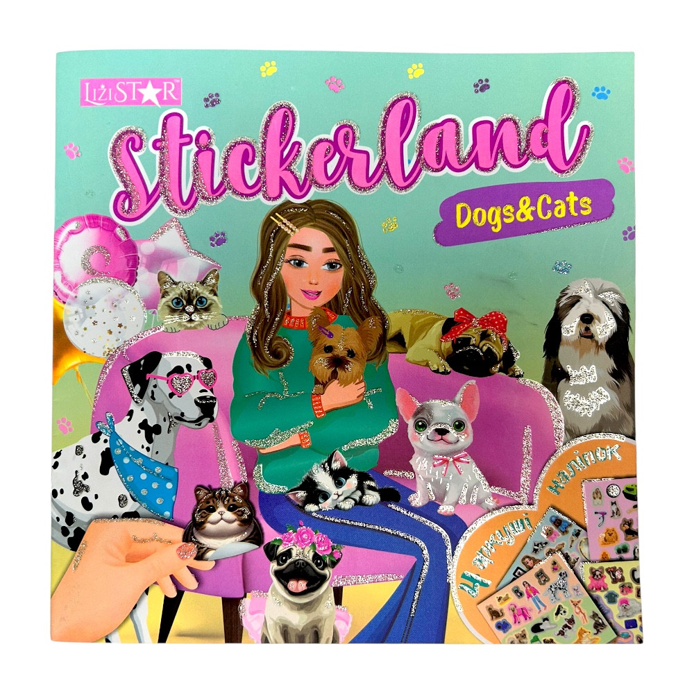 Видання для дозвілля серія "Stickerland" Книга "Cats & Dogs", фото 1