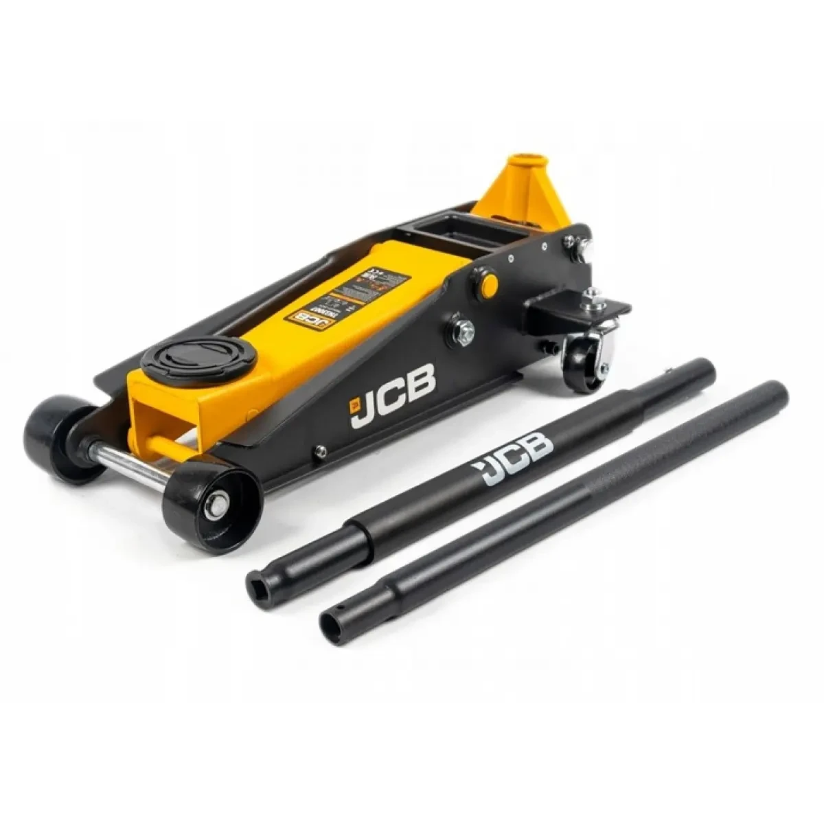 Домкрат підкатний гідравлічний двопоршневий 3 т+гумова накладка (h min 133 мм, h max 465 мм) JCB-TH33007 (Код 56951), фото 1