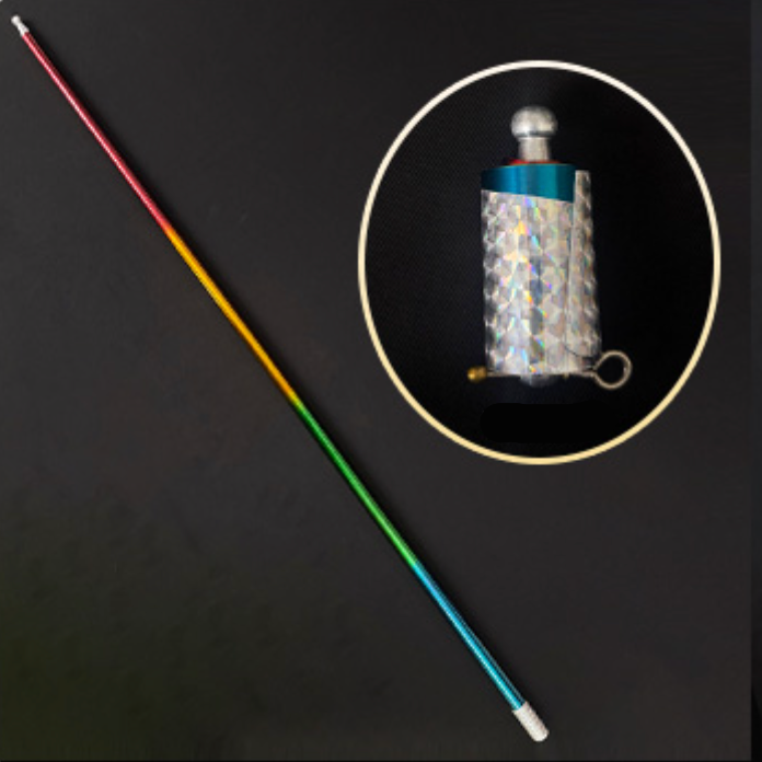 Реквізит для фокусів | Тростина що з'являється (метал) Neon Rainbow