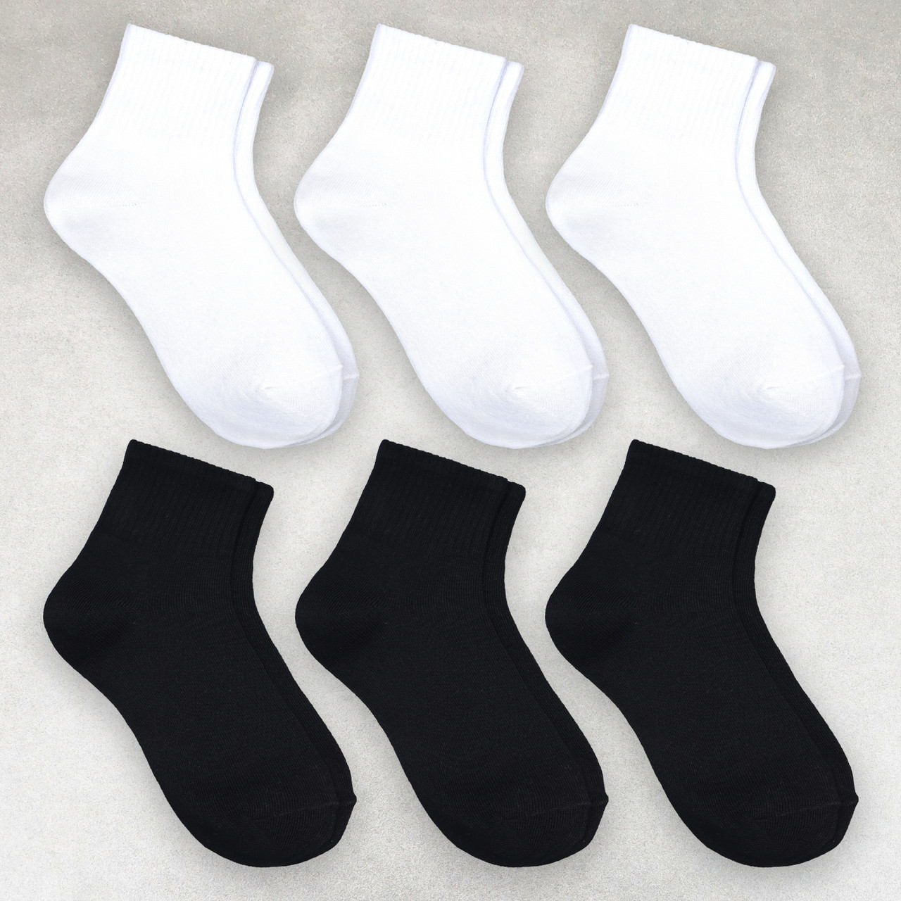 Шкарпетки жіночі 6 пар «White&Black» середньої довжини бавовна преміум сегмент розмір 39-42 арт. 36.3/35.3, фото 1