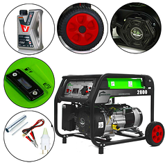 Генератор Barracuda 2800 230 В 3,5 кВА 2,8 кВт 1F з регулятором напруги AVR M