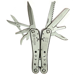 Мультитул Ganzo G201-H 22 функції хромована нержавіюча сталь вага 265 г
