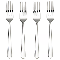Набір 6 столових виделок для щоденного використання із нержавіючої сталі з хромовим покриттям