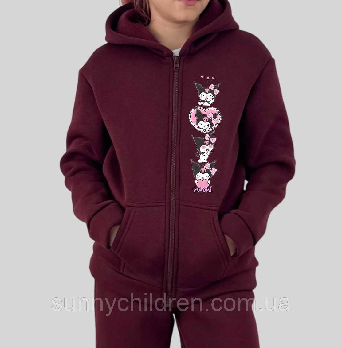 Худі для дівчинки Куроми | Тринитка тепла на флісі