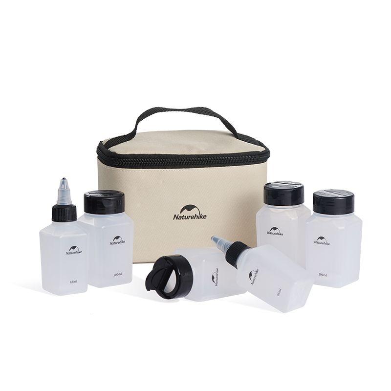 Набір контейнерів для приправ Naturehike CNH22CJ043 6 штук об'єм 100 мл матеріал - поліпропілен, фото 1