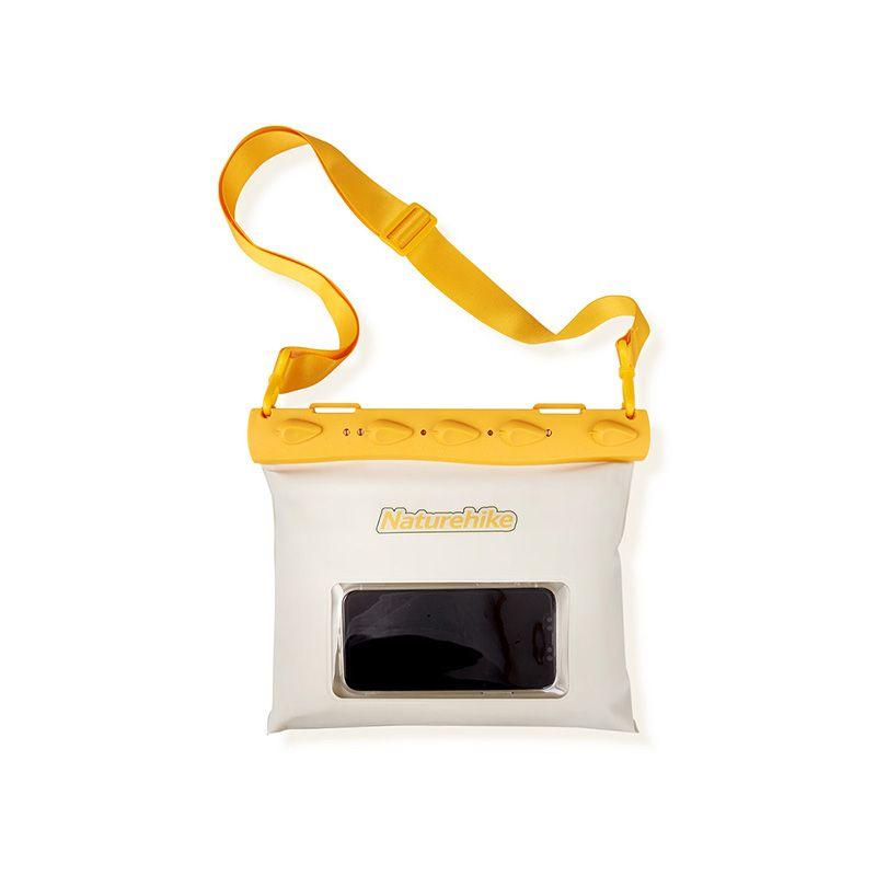 Водонепроникна сумка Naturehike CNK2300BS016 5.6 л жовта IPX8 з прозорим кишенею для телефону, фото 1