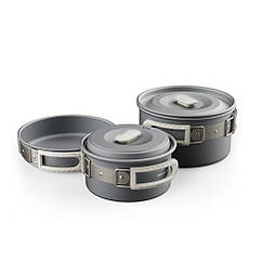 Набір cookware (2 каструлі та сковорода) Naturehike CNK2450CF010 алюміній для 2-4 осіб 3 ємності