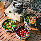 Набір cookware (2 каструлі чайник сковорода) Naturehike CNK2450CF010 алюміній 1.5 кг 4–7 осіб, фото 5