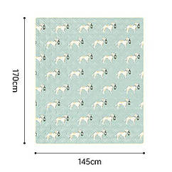 Коврик для пікніка Naturehike 145*170 CNK2350WS010 зелений з собачками для 2-4 осіб вагою 860 г