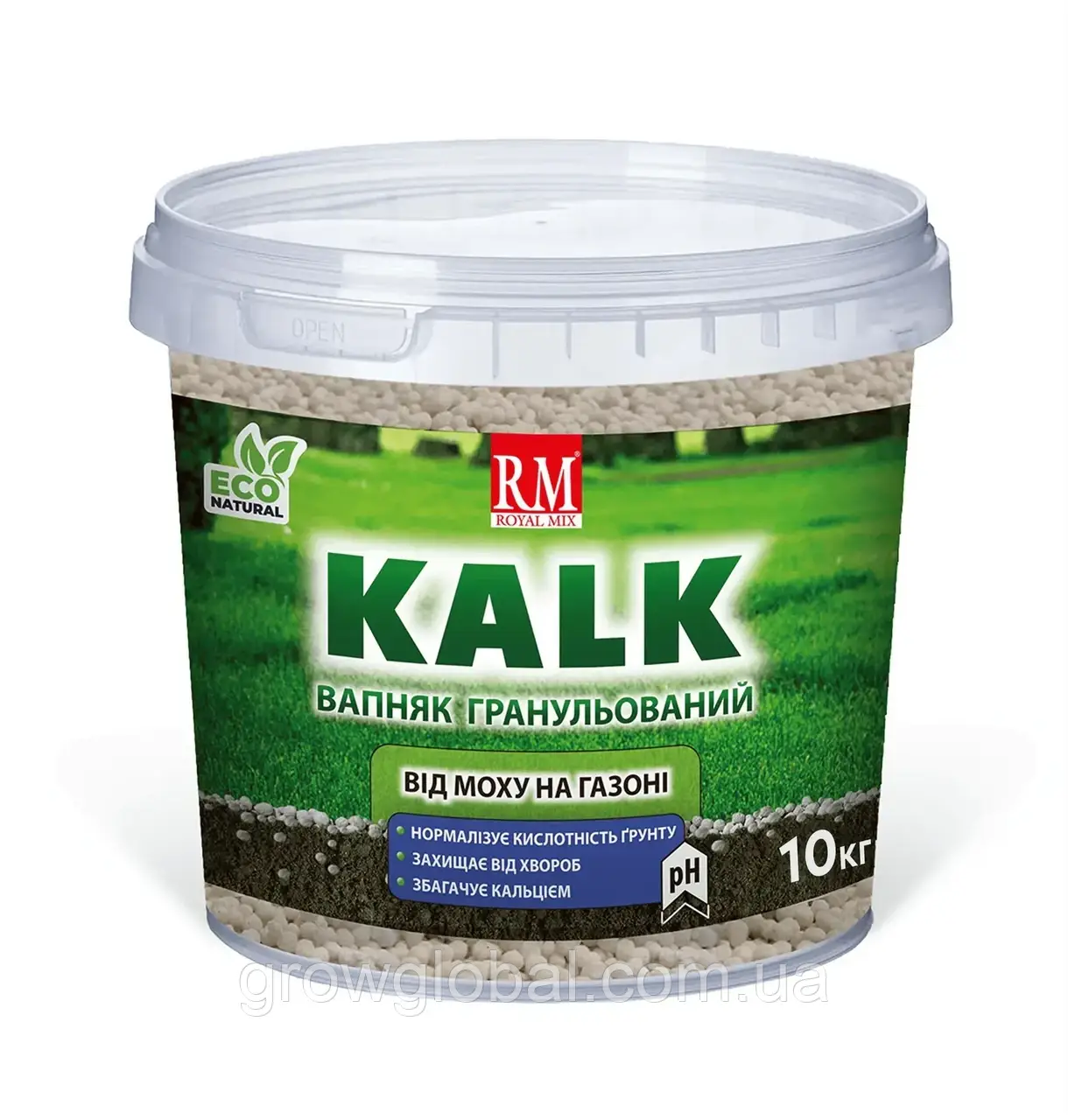 Вапняк гранульований KALK від моху на газоні 10 кг,оригінал