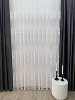 Тюль на основі турецького фатину преміум якості. Колір: білий