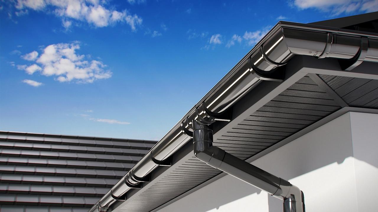 Водостічна система Profil 90/75 (комплект на 9 м) колір чорний