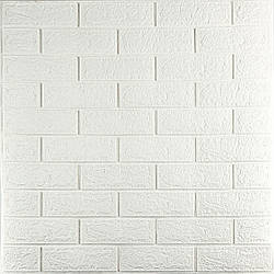 3D панель на стіну самоклеюча Sticker Wall Біла цегла (001-3) SW-00000174 700х770х3 мм