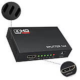 HDMI сплітер 1 в 4 порти Full HD 2K 4K 1080p, фото 6