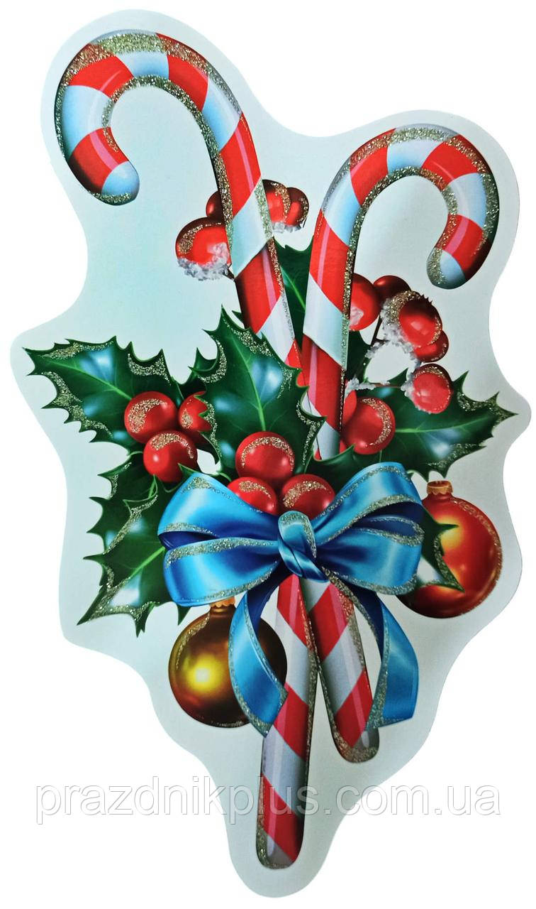 Фігурний плакат: Різдвяна карамельна тростина