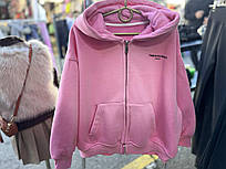 Кофта-зипка підліткова на флісі з капюшоном на дівчинку 120-160 см "AMD" купити гуртом в Одесі на 7км