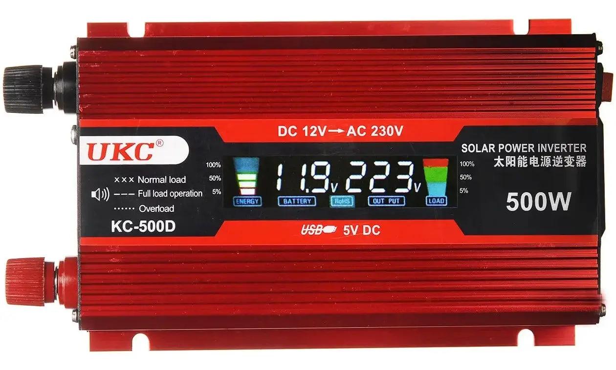 Перетворювач постійного струму 500W SSK AC\DC інвертор для автомобіля 12В-220В з LCD-дисплеєм