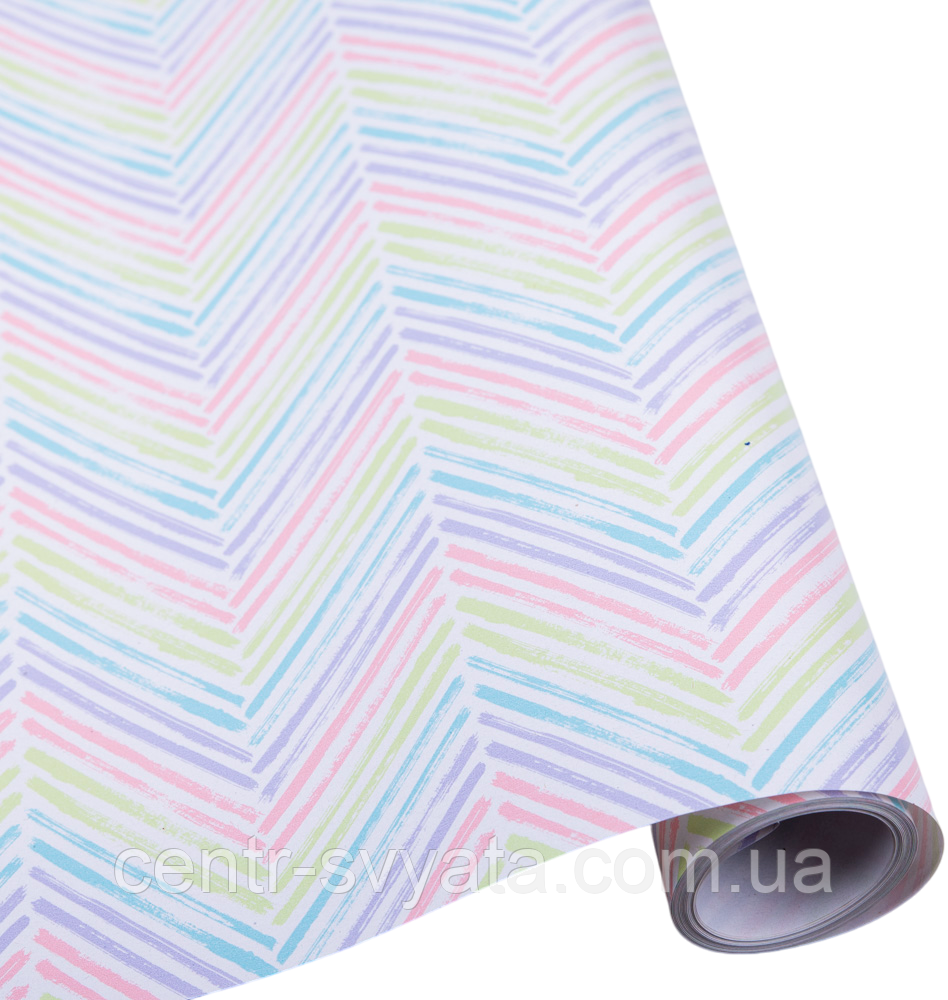 Подарунковий папір 0,7х10 м "Різнокольоровий мотив"