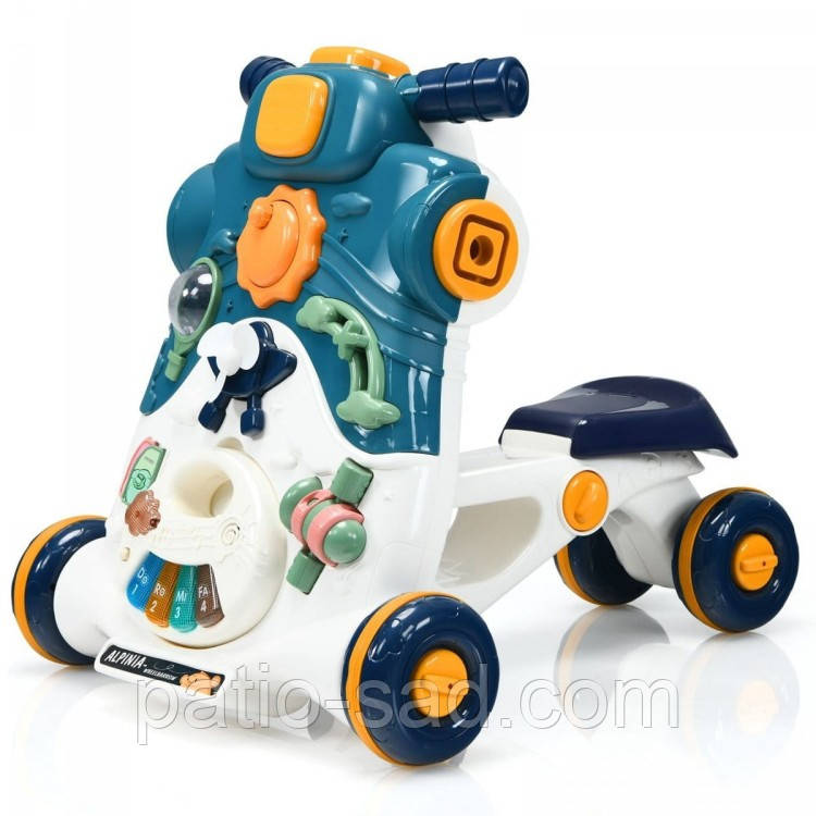 Дитяча каталка-ходунки інтерактивна 2в1 для розвитку малюка, фото 1