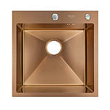 Мийка Handmade MONE Delux 5050 (3.0/1.0/220) Roze Gold з отвором, фото 2