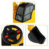 Каталка-мінi екскаватор для дітей від 1 до 3 років, жовтого кольору, фото 6