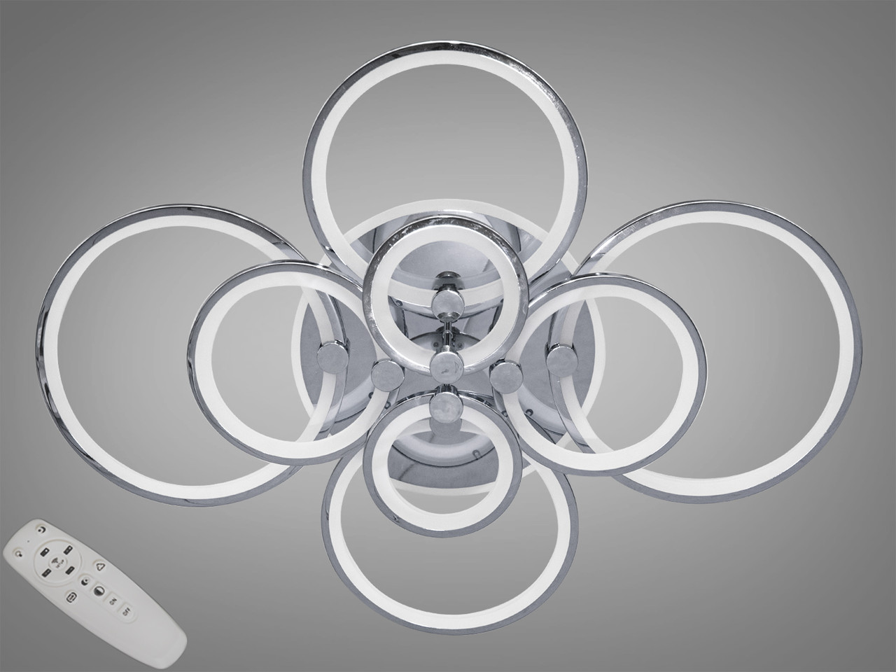 Стельова люстра Diasha з димером і кольоровою LED-підсвіткою 235W 8022/8HR LED 3color dimmer