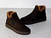 Черевики челсі жіночі шкіряні зимові коричневі 37р, фото 3