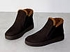 Черевики челсі жіночі шкіряні зимові коричневі 37р, фото 6