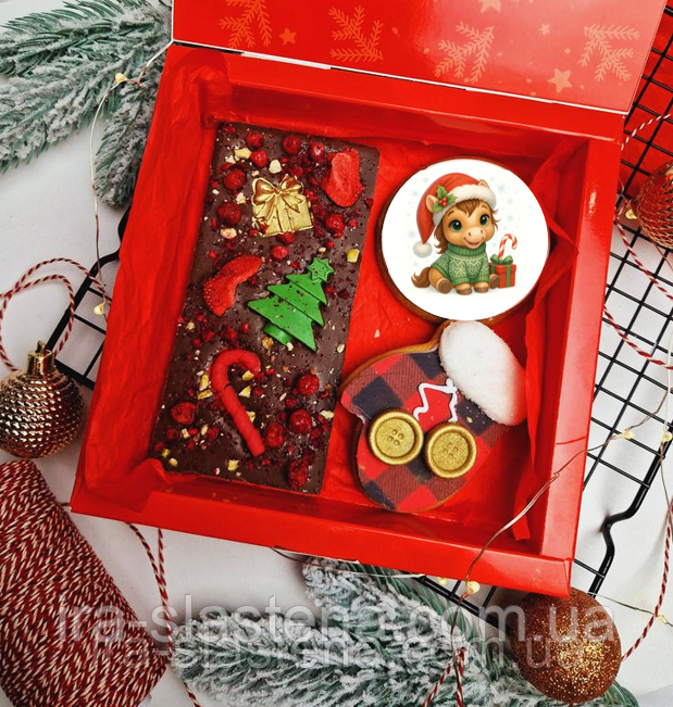 Брендований подарунок — Шоколад ручної роботи — пряник зЛОГОТИПОМ Дракон 2024, фото 1