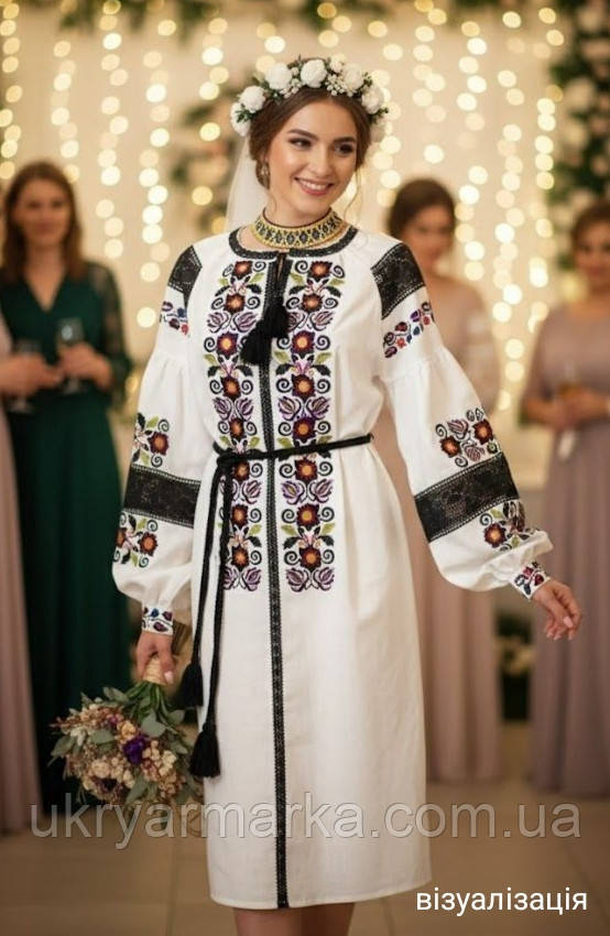 Прекрасна жіноча вишита сукня "Квітковий розмай"