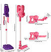 Дитячий набір для прибирання вакуумний пилосос 2 насадки підставка щітка звук підсвічування ігровий комплект для дитини, фото 7