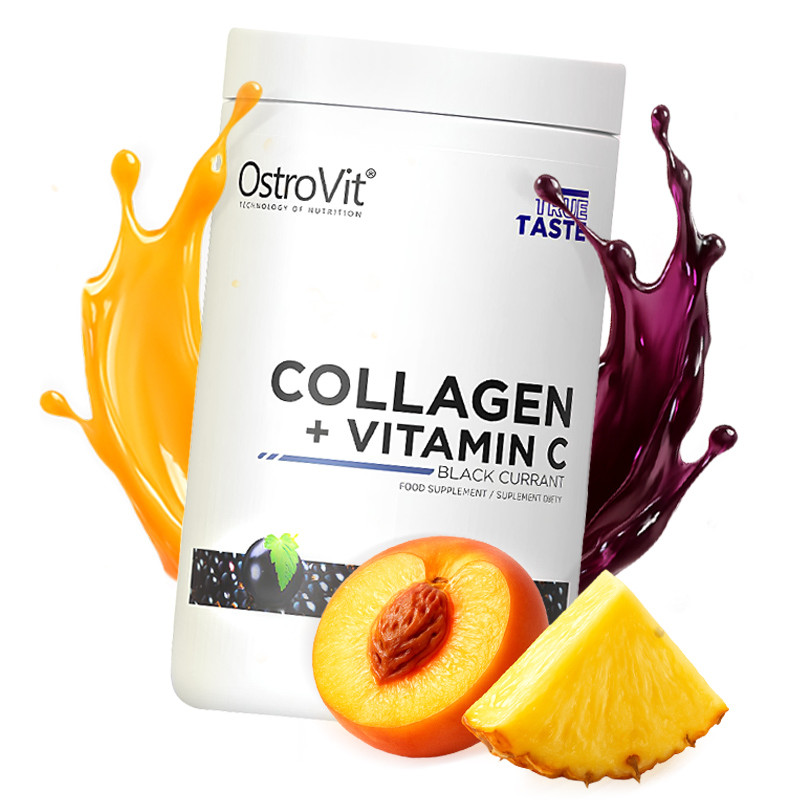 Колаген з вітаміном С Ostrovit Сollagen та Vitamin C 400 г Польща | зі смаком