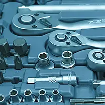 Набір інструментів професійний 1/4" і 3/8" і 1/2" 151 од. Haisser BLACK 70257, фото 5