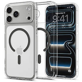 Чохол Spigen для iPhone 17 Pro Max - Ultra Hybrid MAG, Clear/ Graphite (ACS10283)