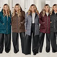 Жіноча зимова куртка 50-52,54-56,58-60,62-64 чорний, шоколад , смарагд, вишня , графіт