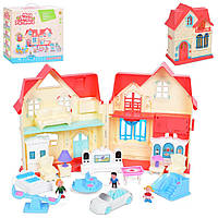 Дитячий ігровий будиночок з меблями та звуковими ефектами для дівчаток світловий інтерактивний будиночок (562123)