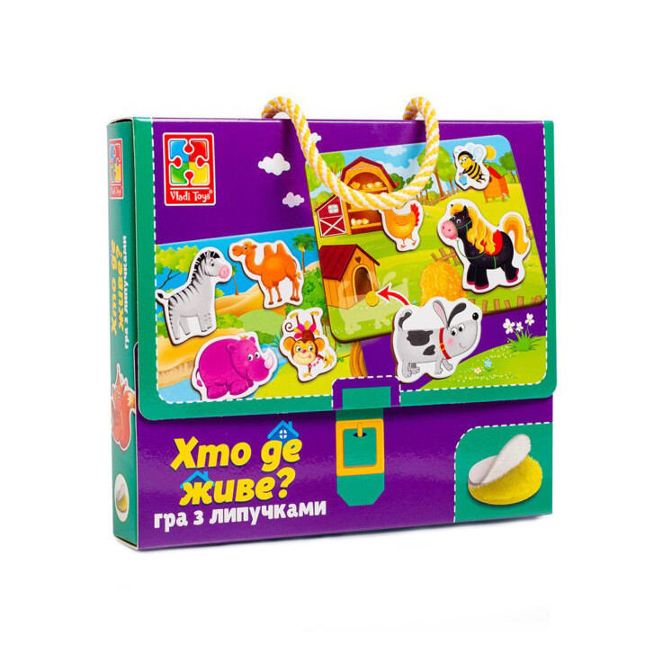 Настільна гра для дітей "Хто де живе?" Vladi Toys VT1302-26, фото 1