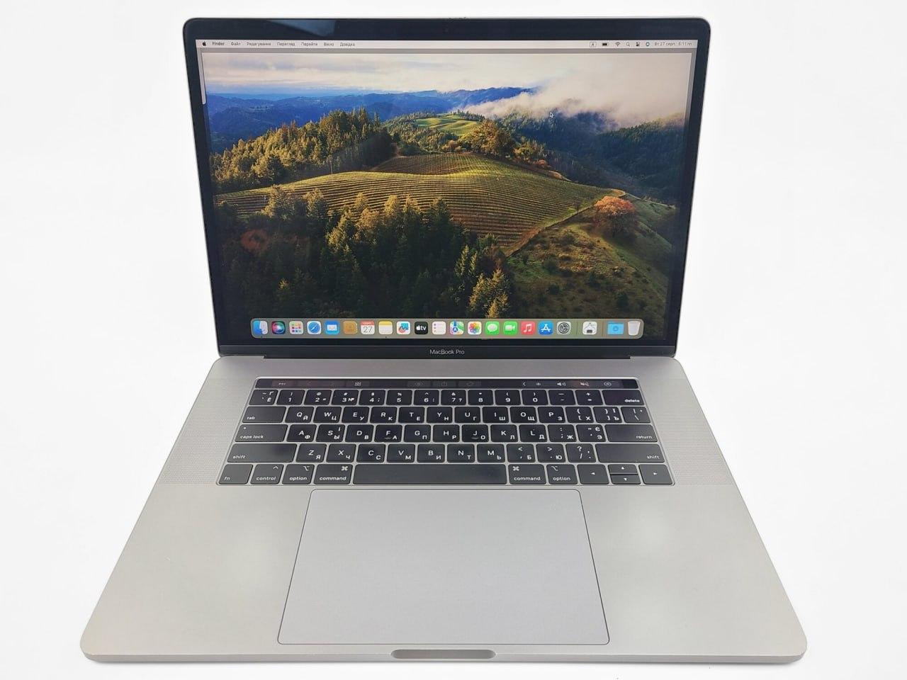 Ноутбук Apple MacBook Pro 15 (a1990) 2019, 15.4", Intel Core i7-9750H 4.5GHz, DDR4 32ГБ, NVME 512ГБ, Radeon Pro 555X 4GB