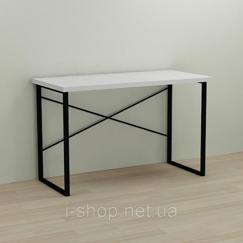 Письмовий стіл Ferrum-decor Дейв 76x120x70 чорний ДСП Біле 32мм (FRD-102008)