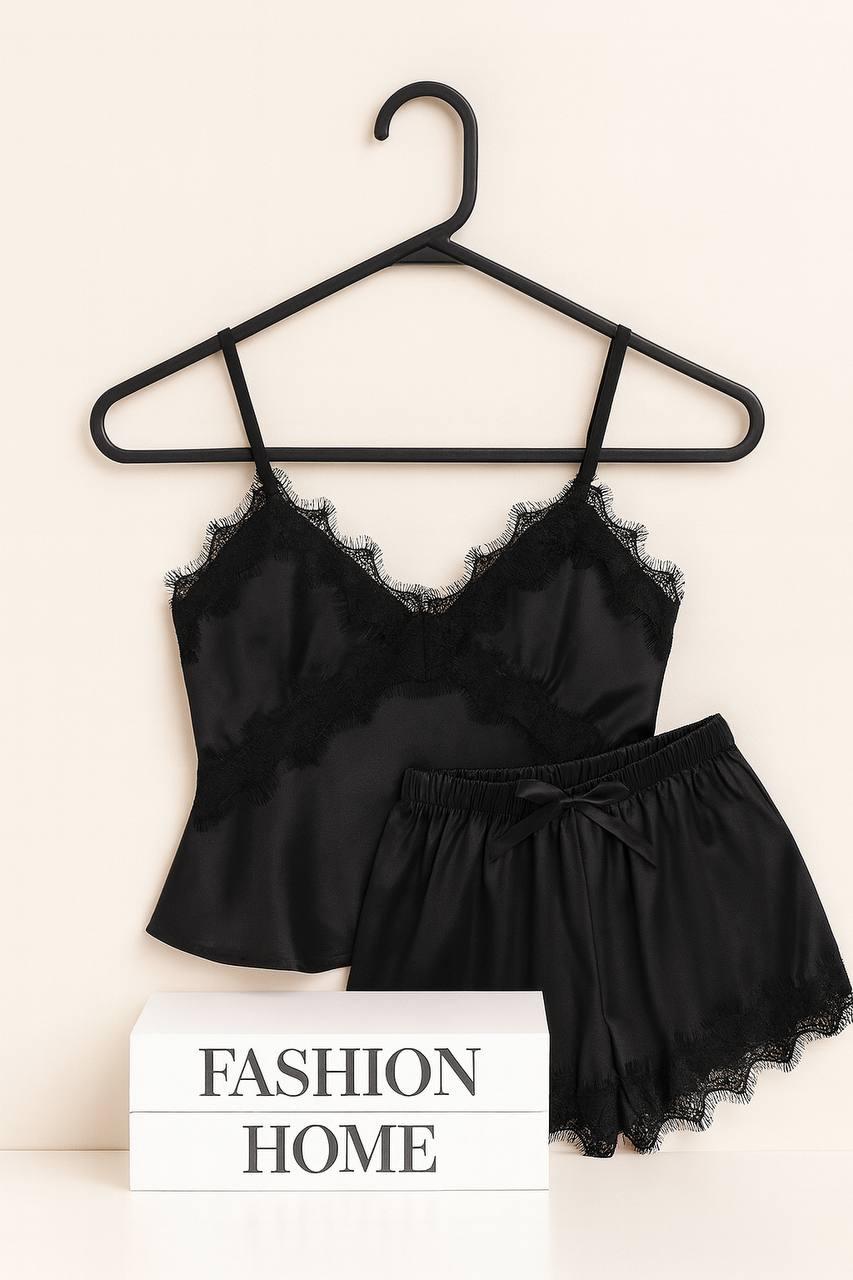 Жіноча піжама з атласу майка та шорти, розмір XS