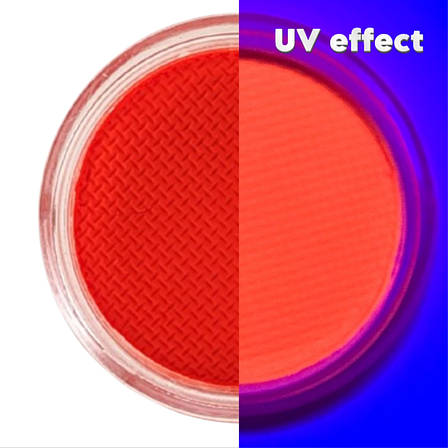 Червоно-помаранчева неонова фарба аквагрим GrimMaster 10 г, фото 1