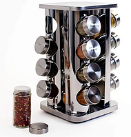 Набір для спецій Benson BN-175, скляні 16 баночок на підставці