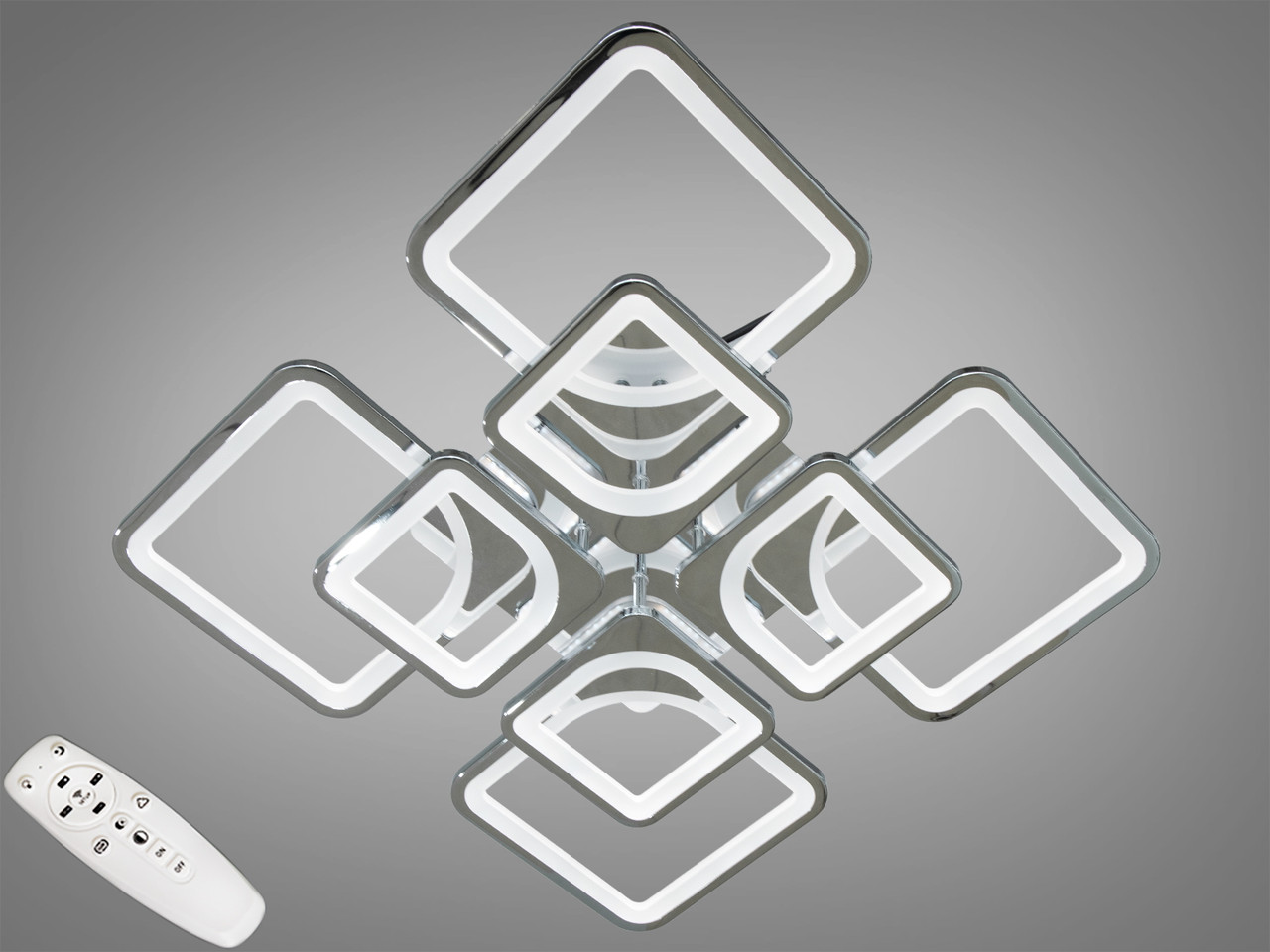 Стельова led люстра з пультом Diasha 8060/4+4HR LED dimmer, фото 1