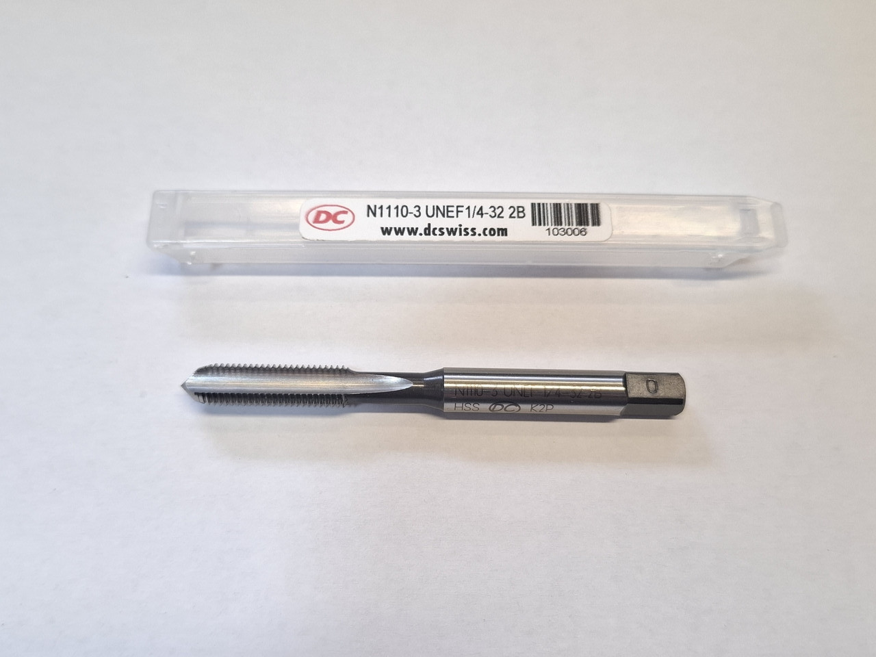 Мітчик дюймовий UNC No6 32 ниток Р6М5К5 (HSS-E) для наскрізних отворів DC Swiss (Швейцарія), фото 1